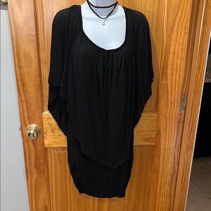 Boston Proper Black Draped Tunic Dress